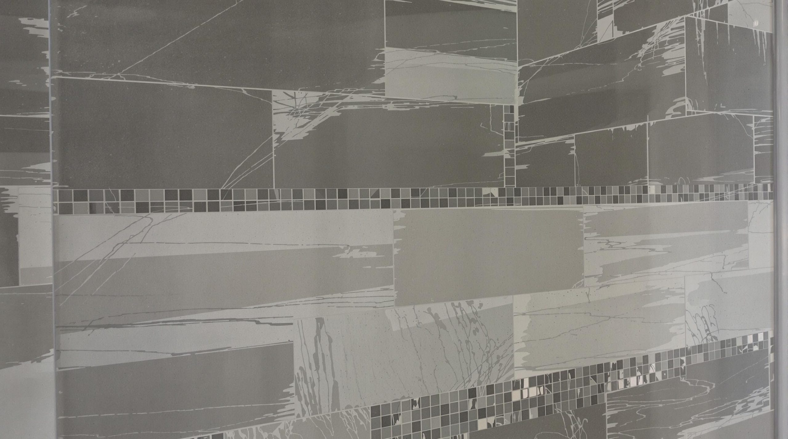 Demi paroi de douche en verre moderne