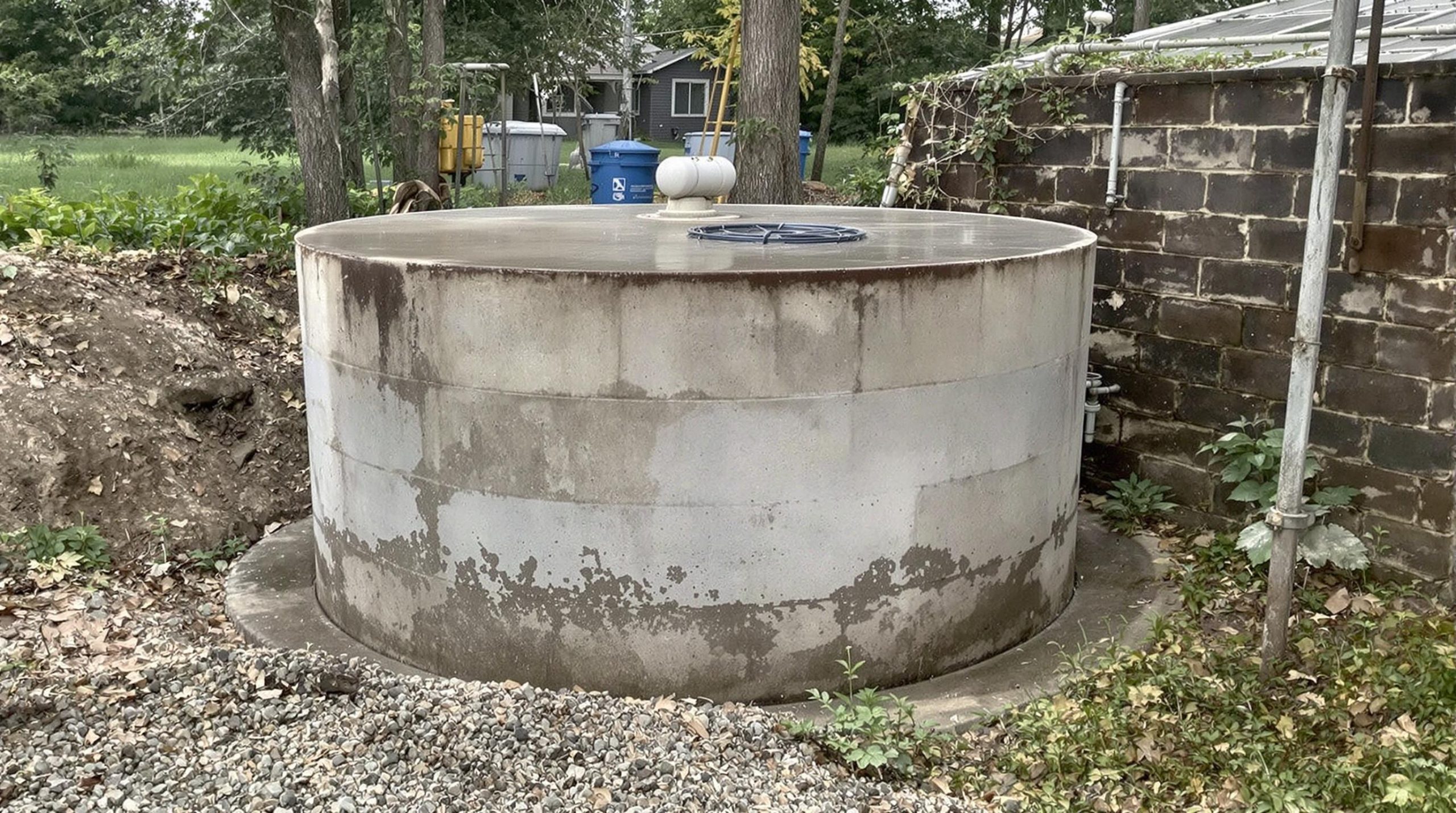 Image d'un ancien fosse septique en béton