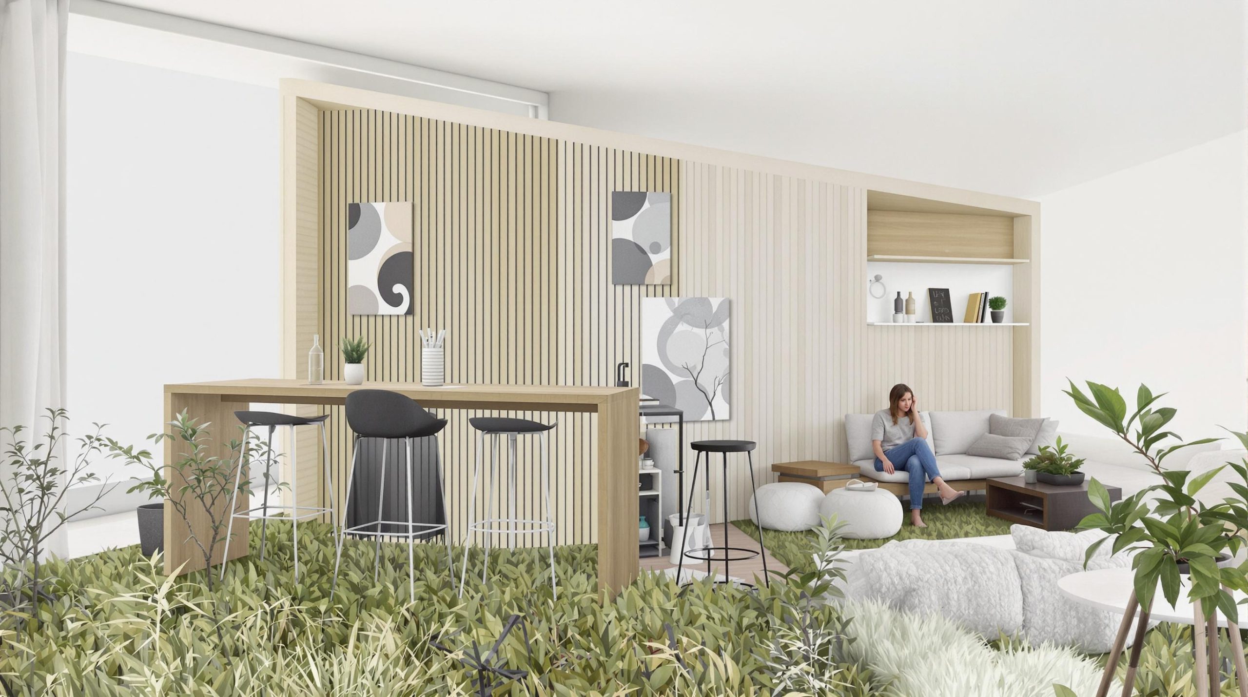 Vue d'une maison compact de 50m2
